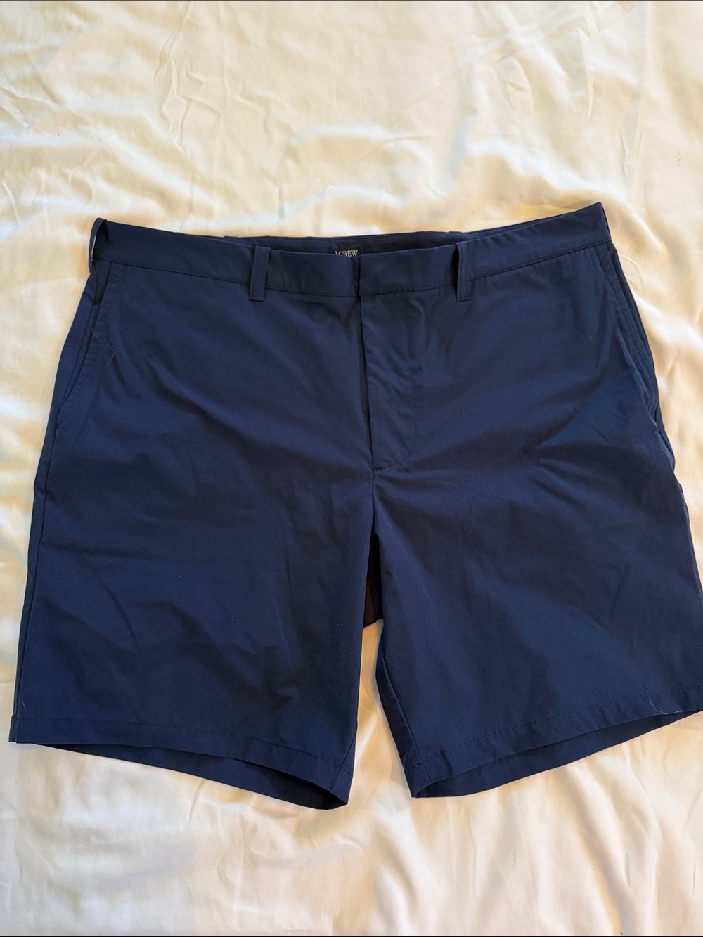 J. Crew Navy Flat-Front Performance Shorts